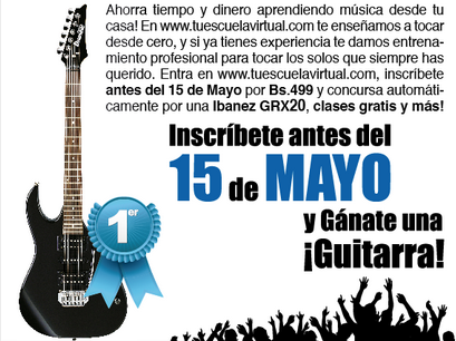 Concursa por una Guitarra Ibanez GRX20
