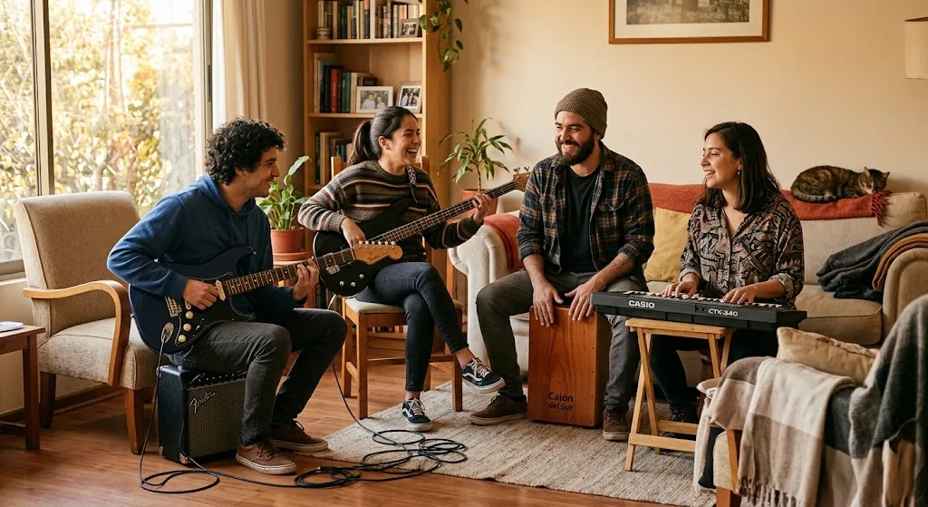 Tocar en vivo con otros músicos