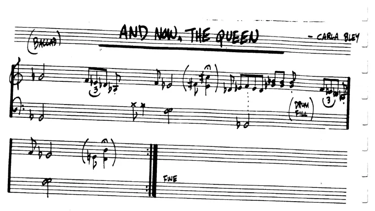 Partitura lead sheet de And Now, The Queen