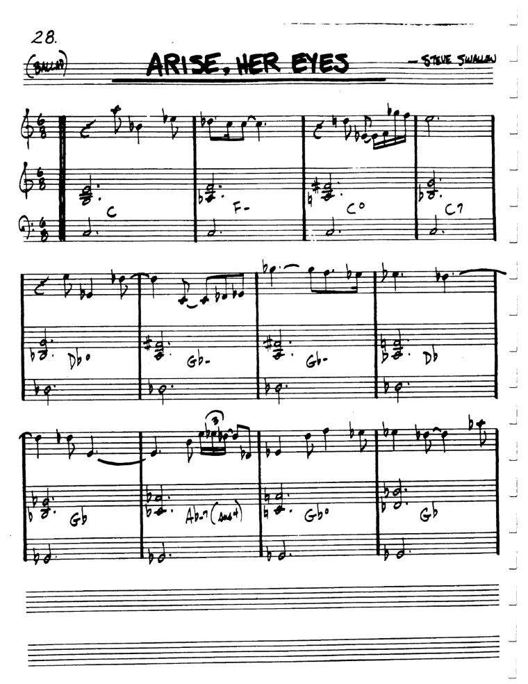 Partitura lead sheet de Arise, Her Eyes