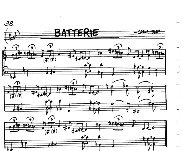 Partitura lead sheet de Batterie