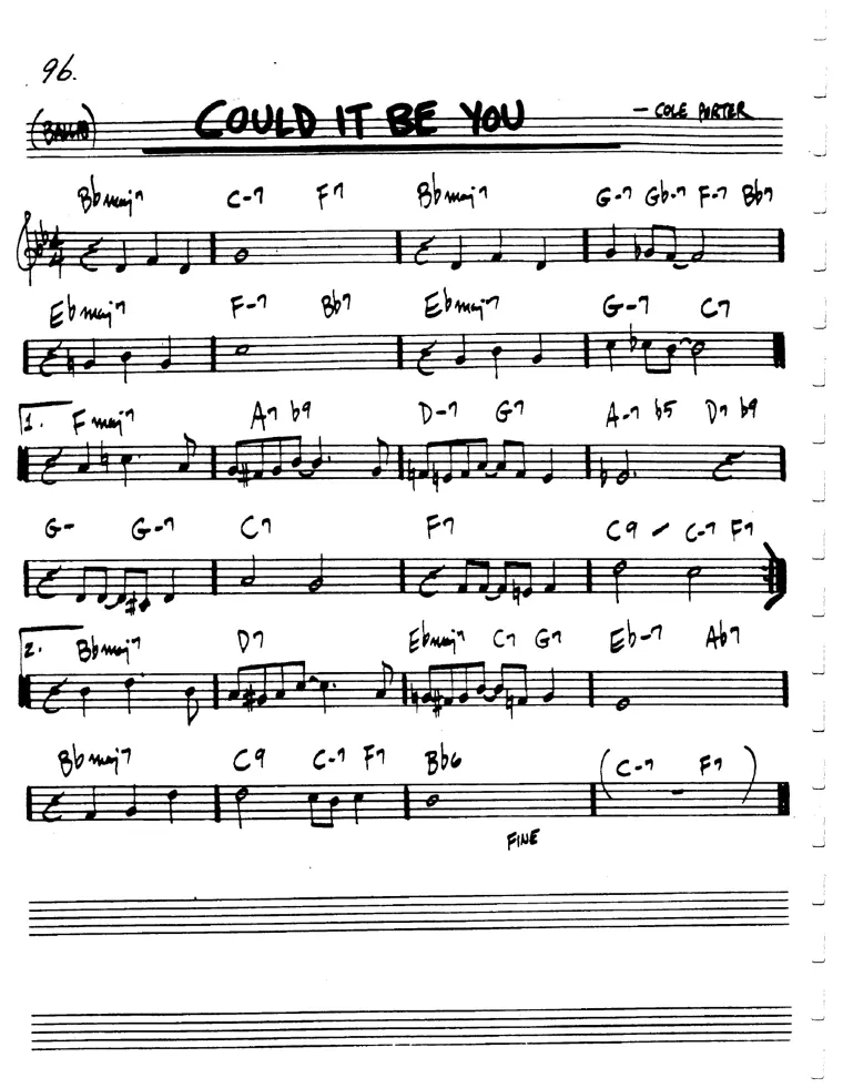Partitura lead sheet de Could It Be You