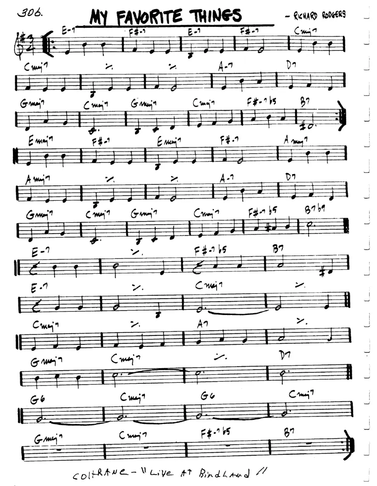 Partitura lead sheet de My Favorite Things