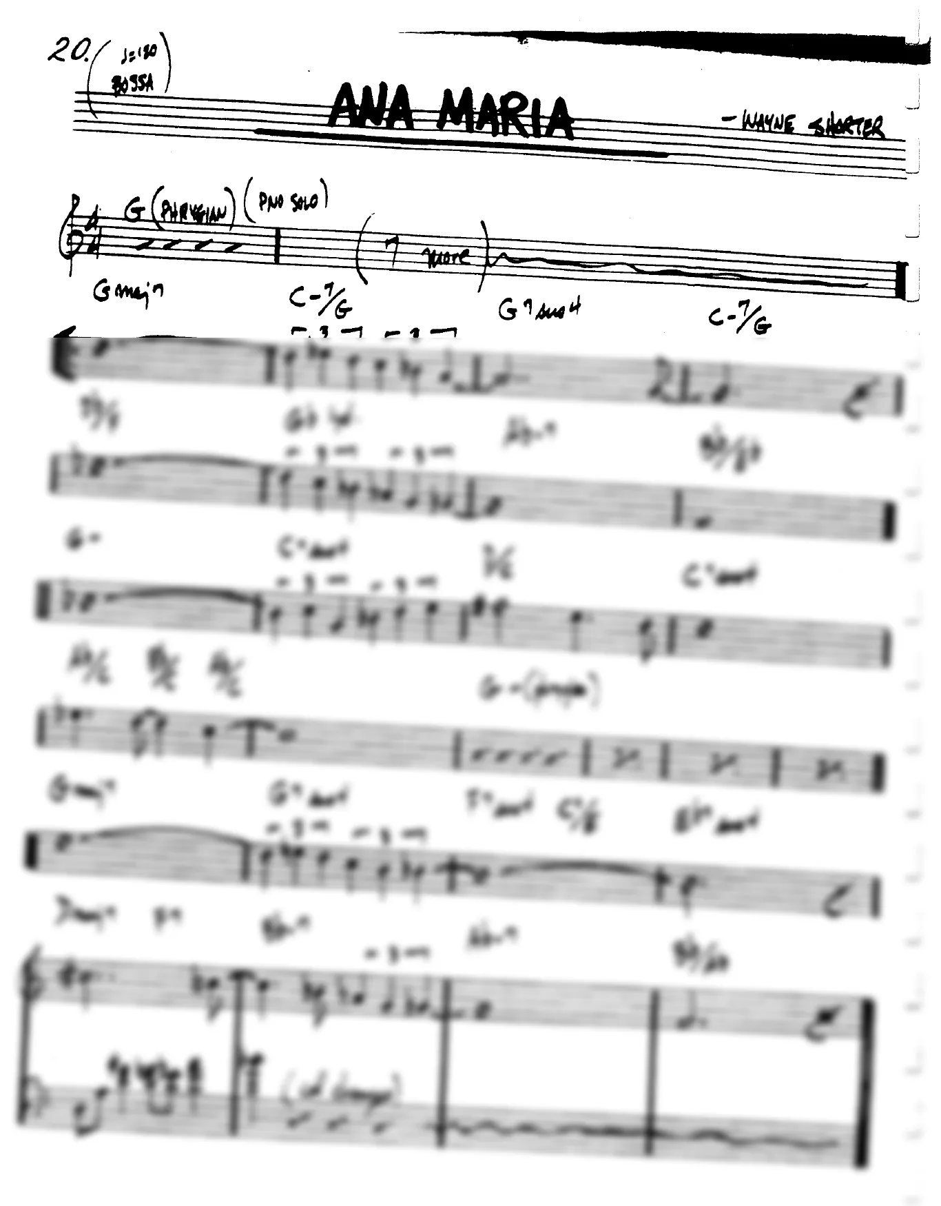 Vista previa de la partitura de Ana Maria para Lead sheet (clave de Do)