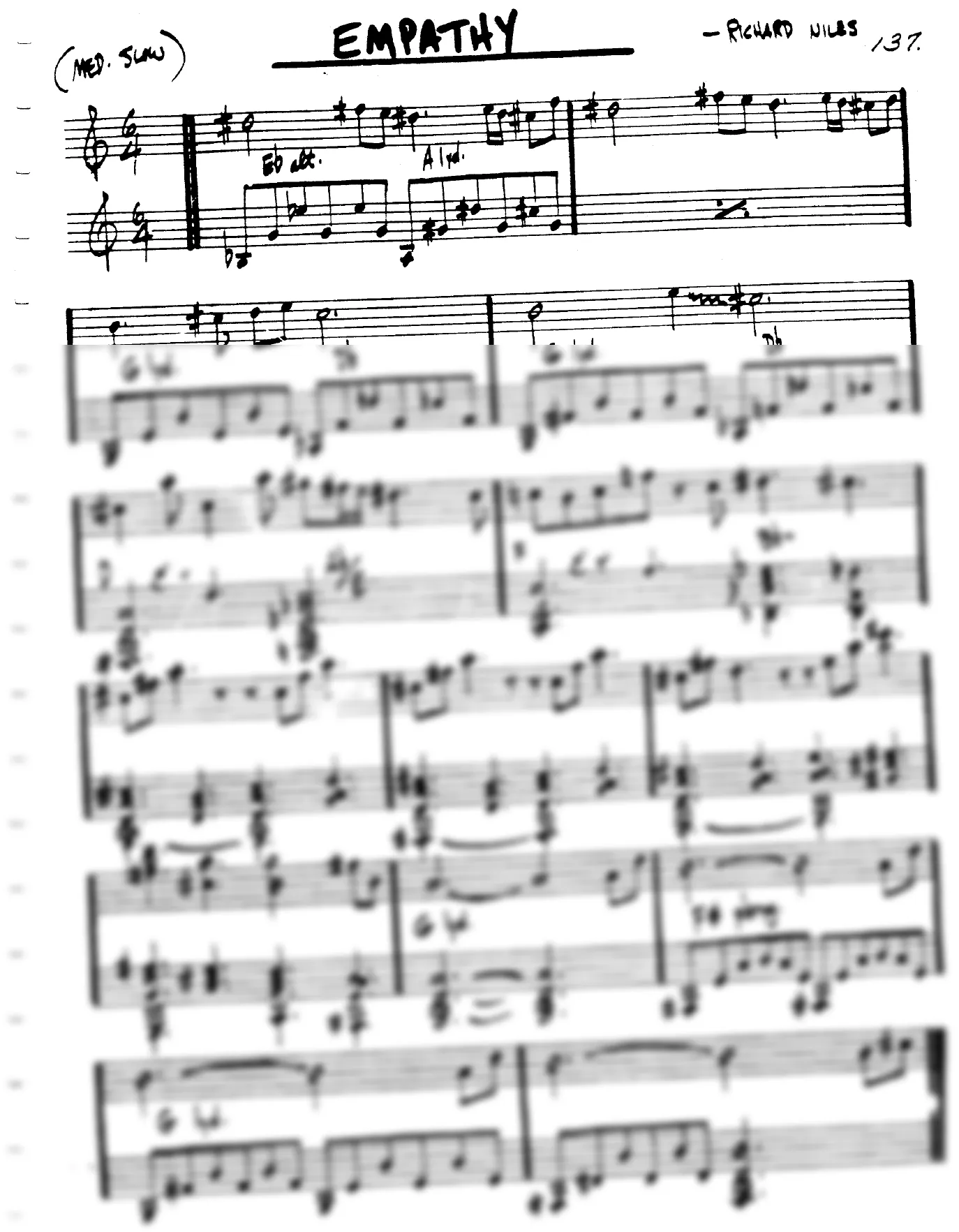 Vista previa de la partitura de Empathy para Lead sheet (clave de Do)