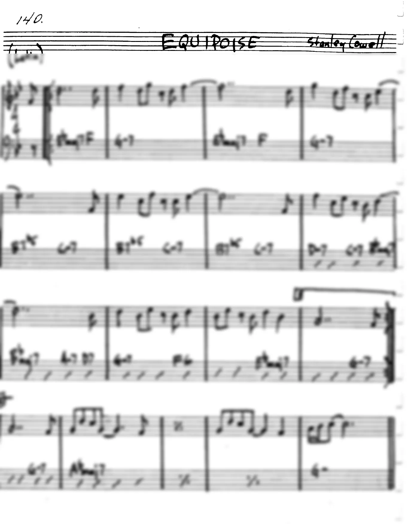 Vista previa de la partitura de Equipoise para Lead sheet (clave de Do)
