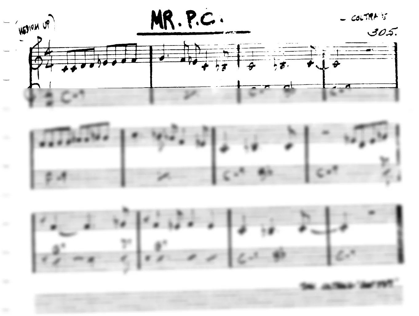 Vista previa de la partitura de Mr. P.C. para Lead sheet (clave de Do)
