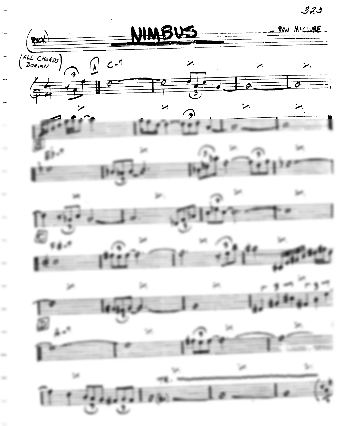 Vista previa de la partitura de Nimbus para Lead sheet (clave de Do)