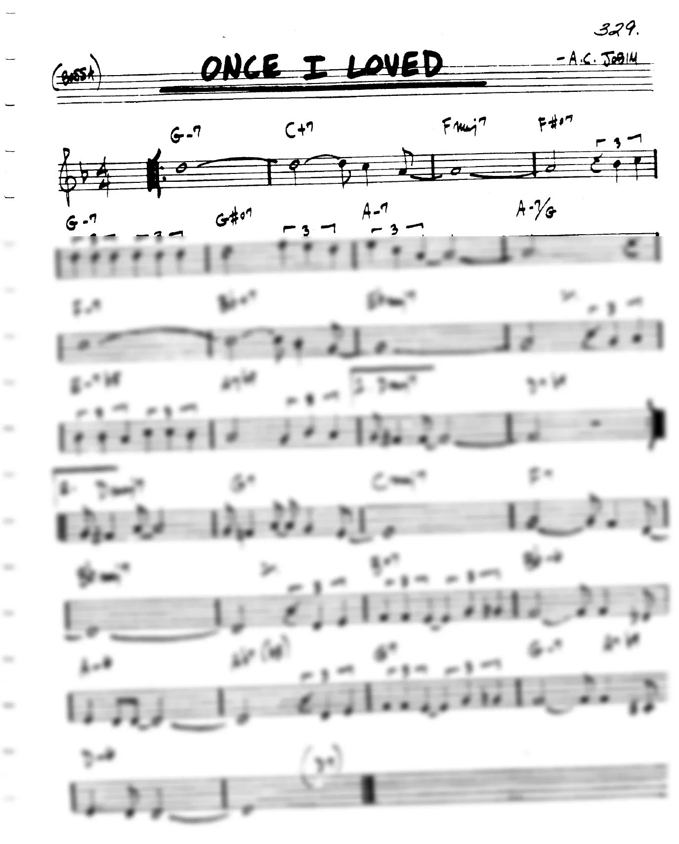 Vista previa de la partitura de Once I Loved para Lead sheet (clave de Do)