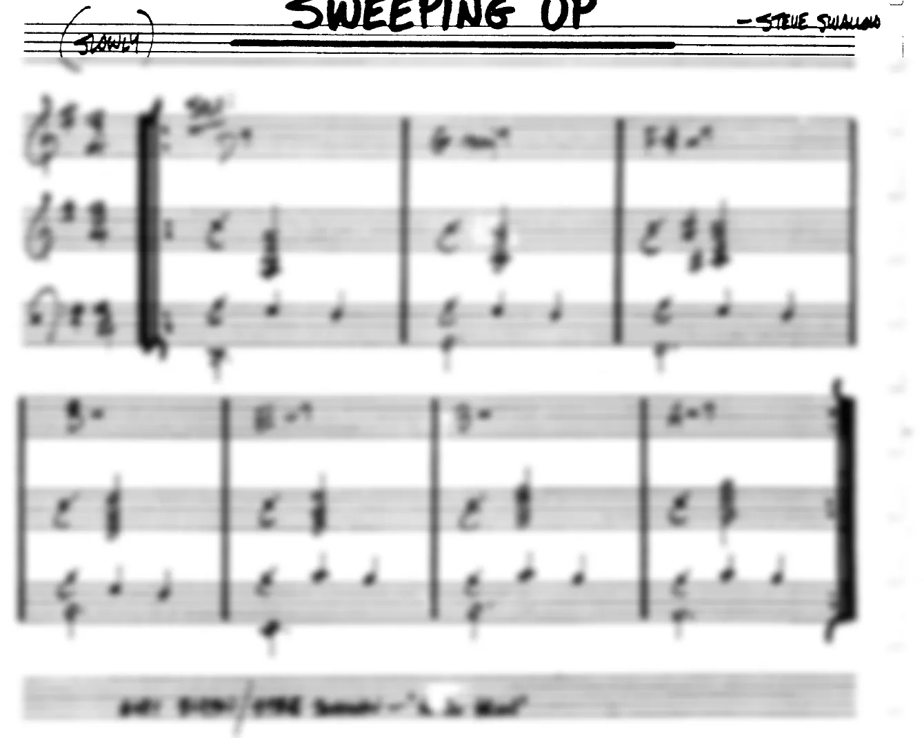 Vista previa de la partitura de Sweeping Up para Lead sheet (clave de Do)